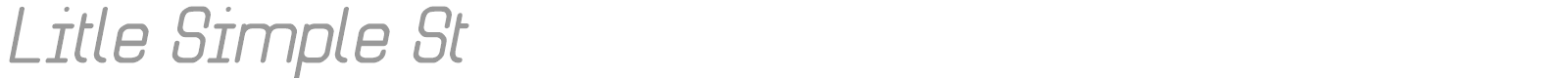 Litle Simple St font preview